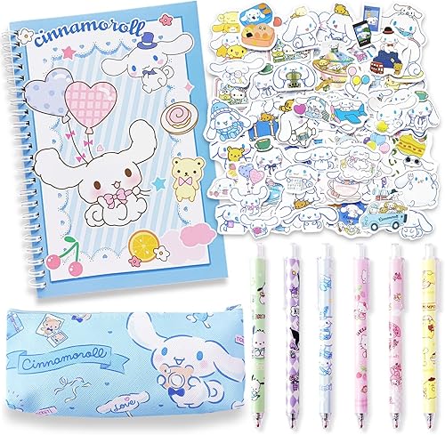 Miniatura 1 de Juego de suministros escolares, lindo juego de papelería, regalo de regreso a la escuela para niñas, incluyendo diario, cuaderno, bolígrafos de gel,