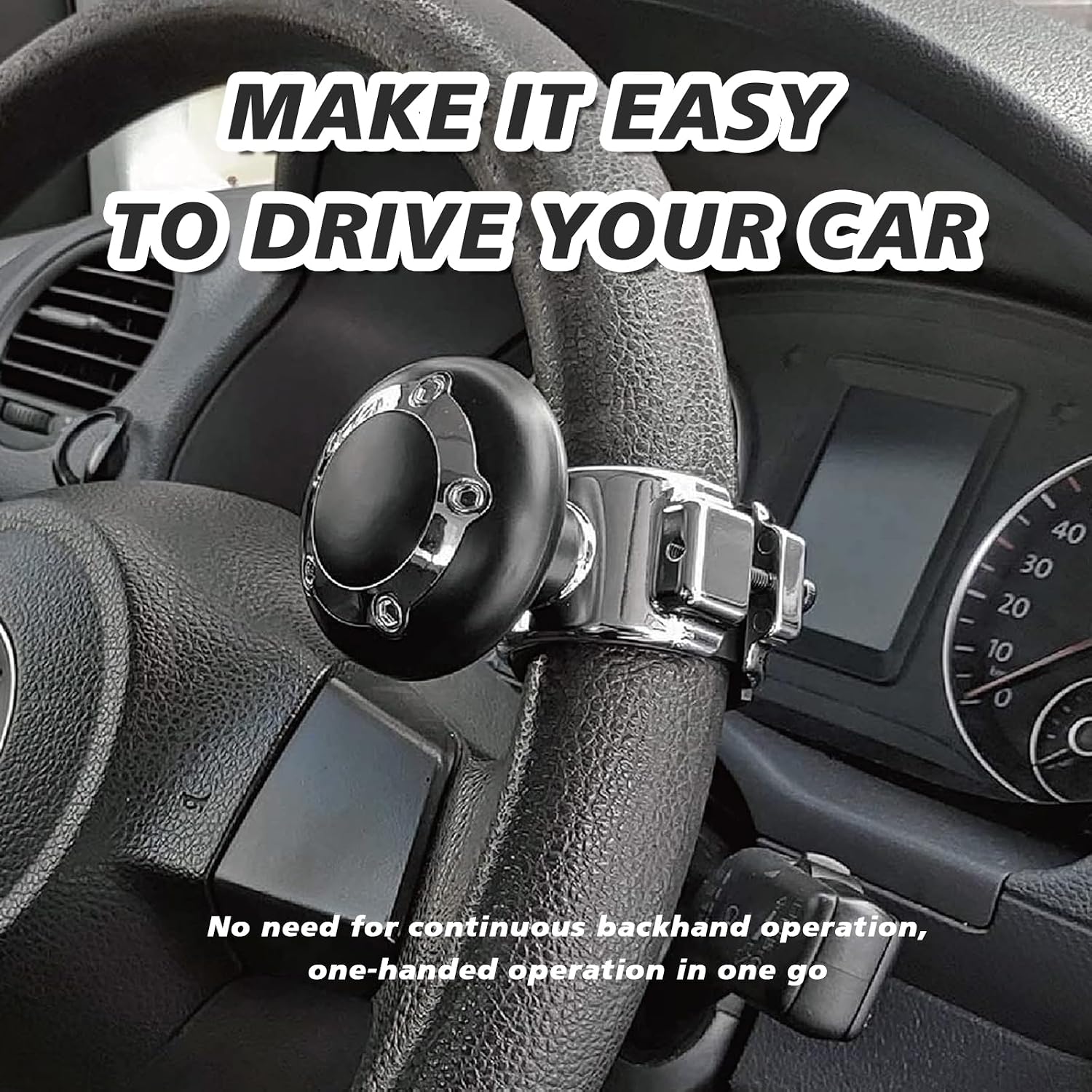 1 Pack Steering Wheel Knob Spinner, Suicide Knob for Steering Wheel, Boat Steer Wheels Up to 1.6" Vehicle Power Handle Ball for Effortless Spinning Universal for Truck Semi Tractor thumbnail