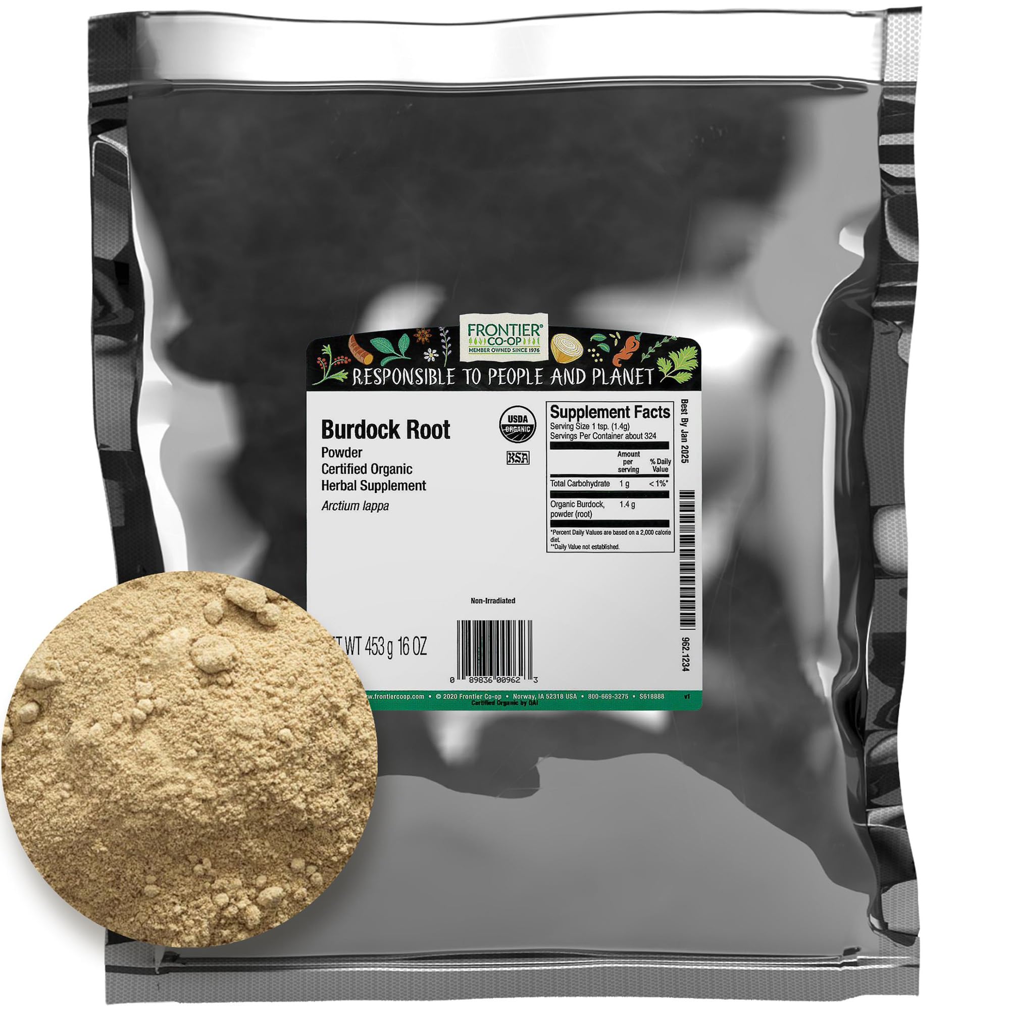 Amazon.com: Frontier Co-Op Organic Burdock Root, Cut And Sifted