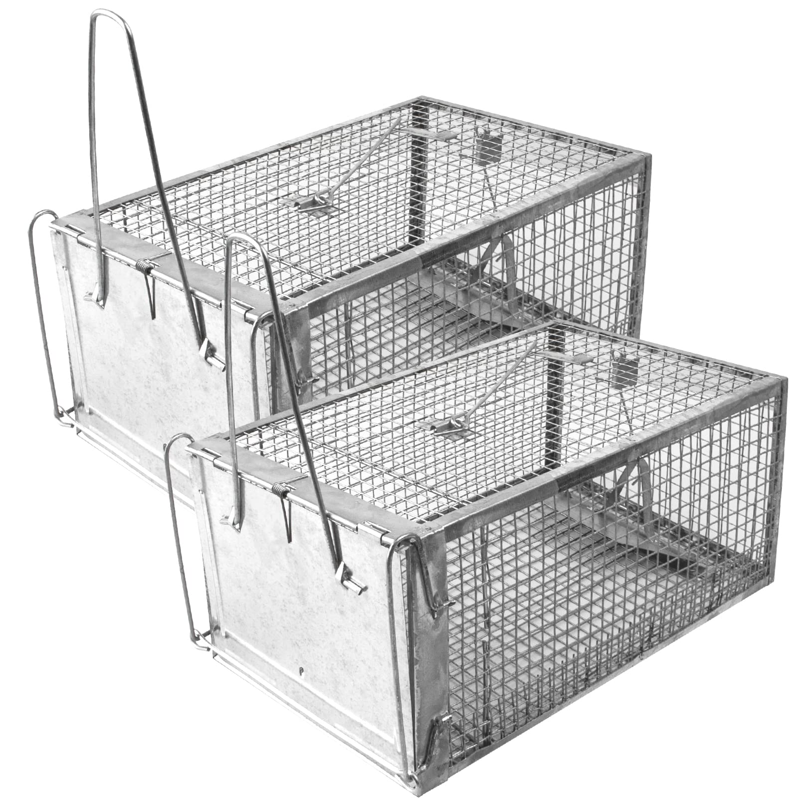 SZHLUX 2-Pack Humane Rat Trap, Mouse Traps Work for Indoor and Outdoor,Small Rodent Animal-Mice Vole Chipmunk Hamsters Live Cage,Catch and Release(SZ-SL3616D2S)