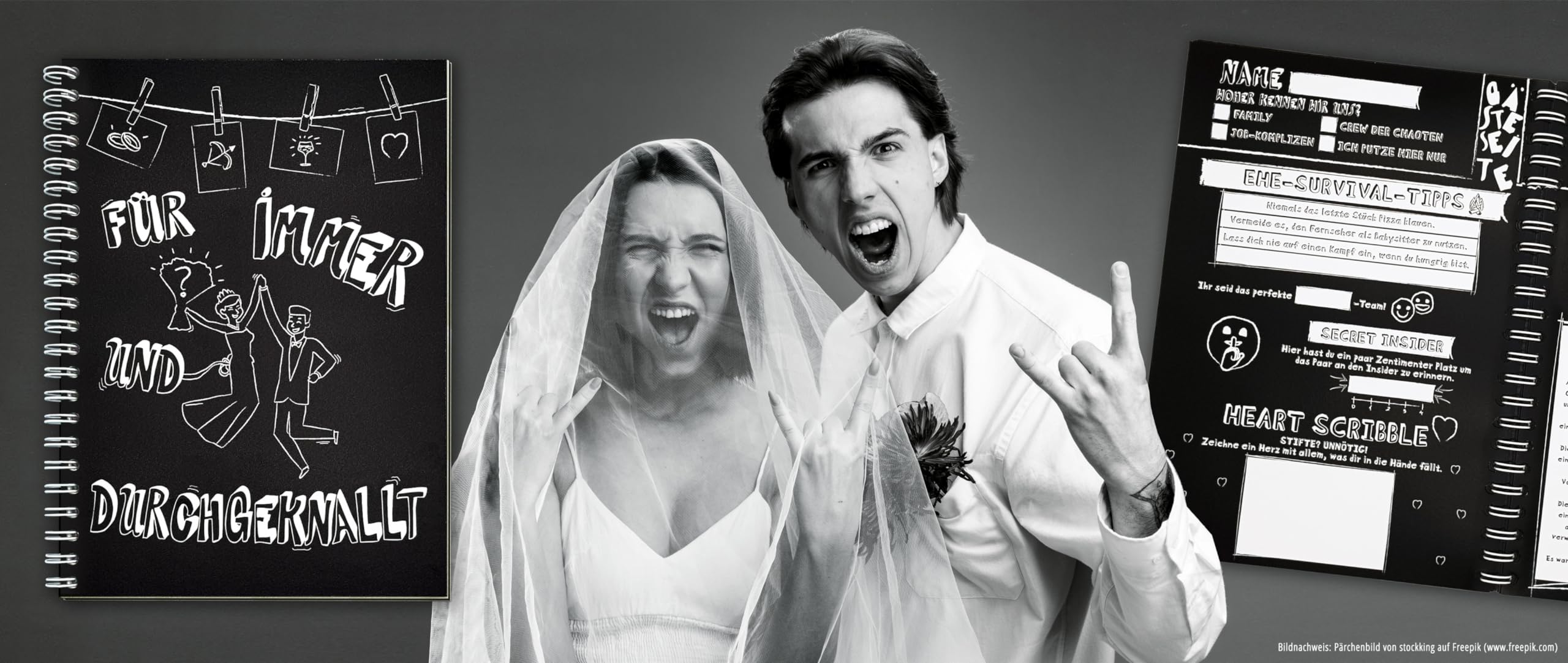 DAS Crazy Gästebuch zur Hochzeit in DIN A4 EIN wirklich böses Hochzeitsgästebuch mit verrückten Fragen zum Ausfüllen