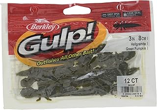 Berkley Gulp! Hellgramite Green Pumpkin, 3-Inch
