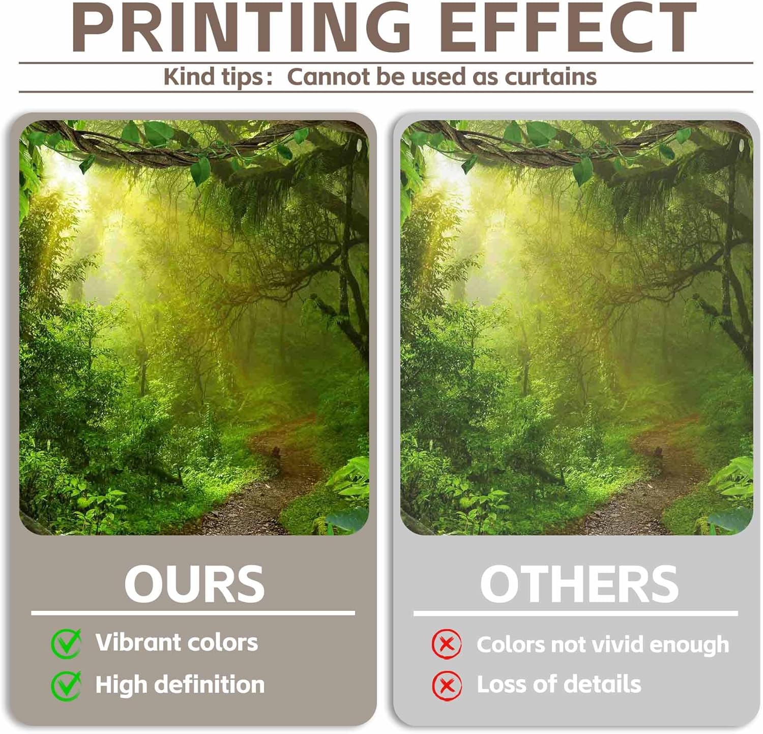 10x8ft Jungle Forest Photography Backdrop Tropical Rainforest Natural Scenery Background Safari Kids Adults Party Decoration Photo Booth Props