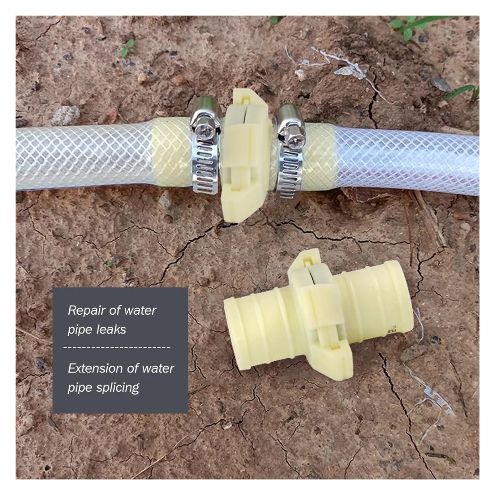 Adaptador de manguera de riego for jardín, conector rápido de plástico ABS, reparación de conexión de tubo de riego agrícola, 25/32/38/50/63/75/100mm(For 75mm Tubing,5pcs)