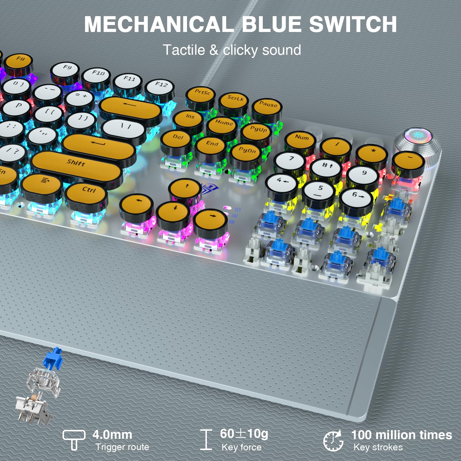 鍵盤楽器 Rebel Technology Logoi Amazon.com: AULA F2088 Typewriter Style Mechanical Keyboard