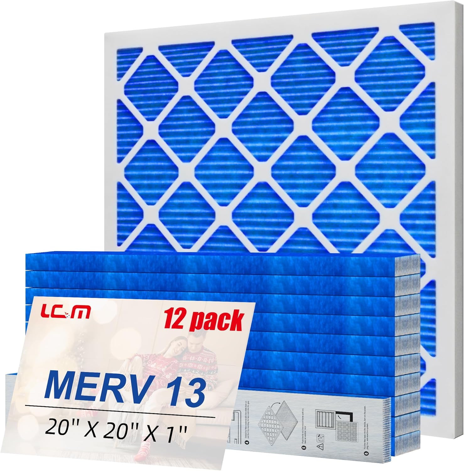 LGM 20x20x1 AC Furnace HVAC Filter Reusable Electrostatic Filters MERV