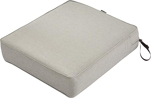 Miniatura 149 de Classic Accessories Ravenna - Cojín cuadrado para patio de 25 x 25 x 5 pulgadas, resistente al agua, con funda, para sillón de descanso, hongo