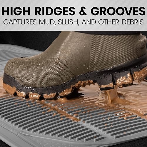 Miniatura 3 de BDK OF-554 - Juego de alfombrillas de goma para automóvil, delantero y trasero universal con forro de alfombrilla de carga para maletero, sedán,