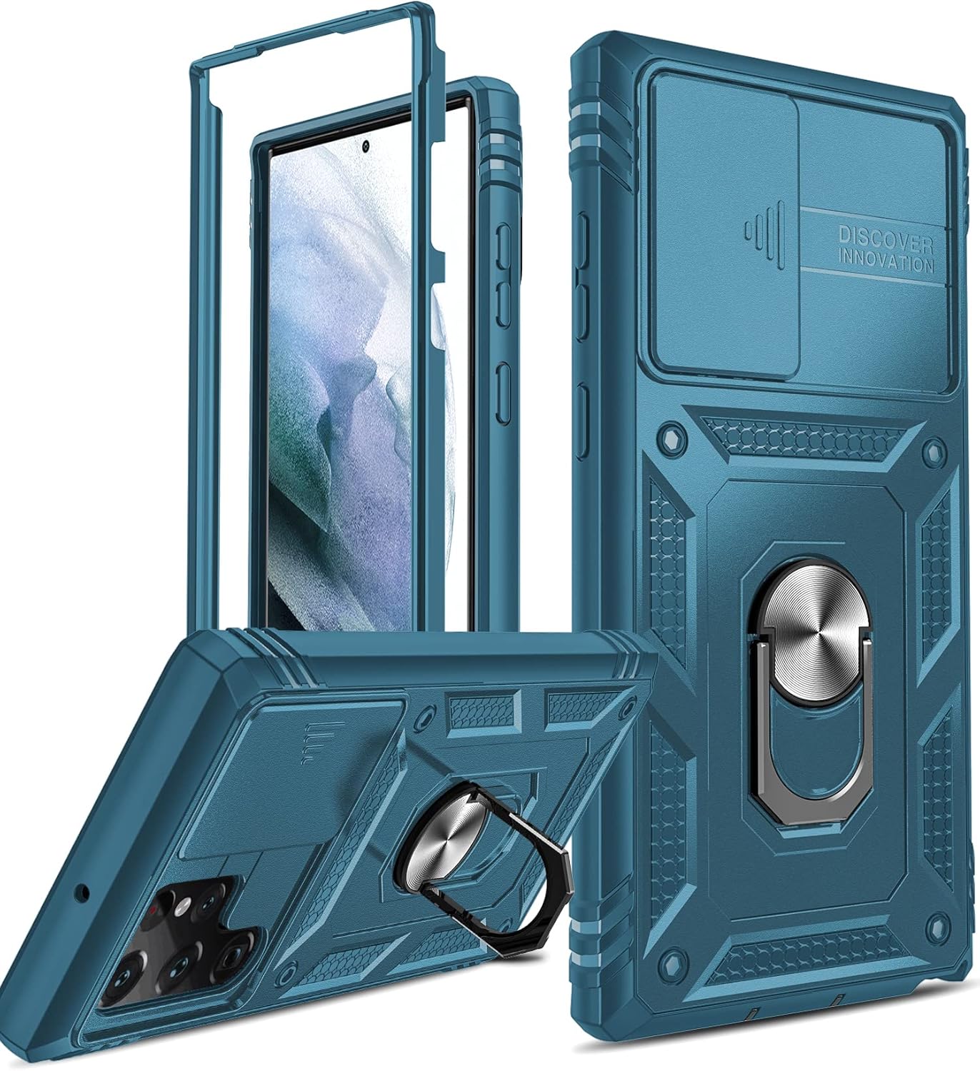 LeYi for Samsung Galaxy S22 Ultra Case with Slide Camera Cover