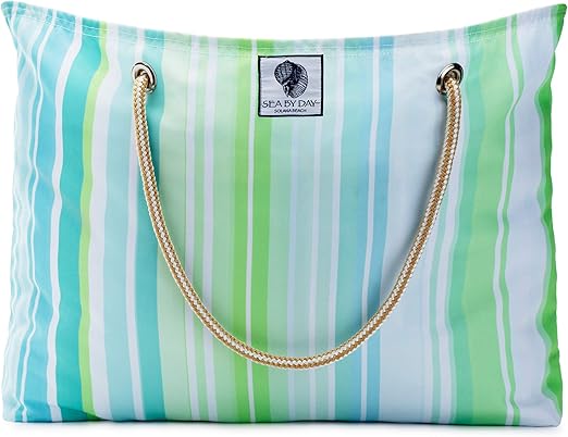 green beach bag