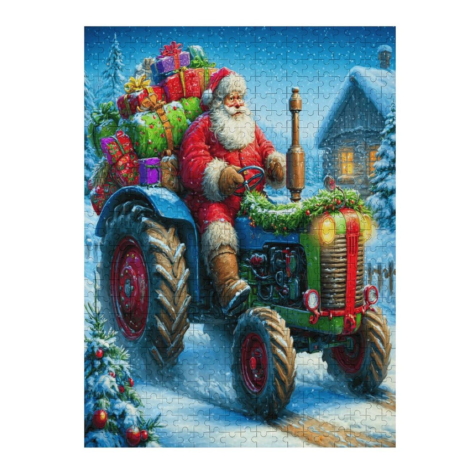 Agriculture Vintage Tractor 500 Pcs Jigsaw Puzzles Rural Life Puzzles for Adults Teens Fun Family Game Team Building Stress Reducing Autumn Gift Durable Recycled Material 500 PCS — image 1