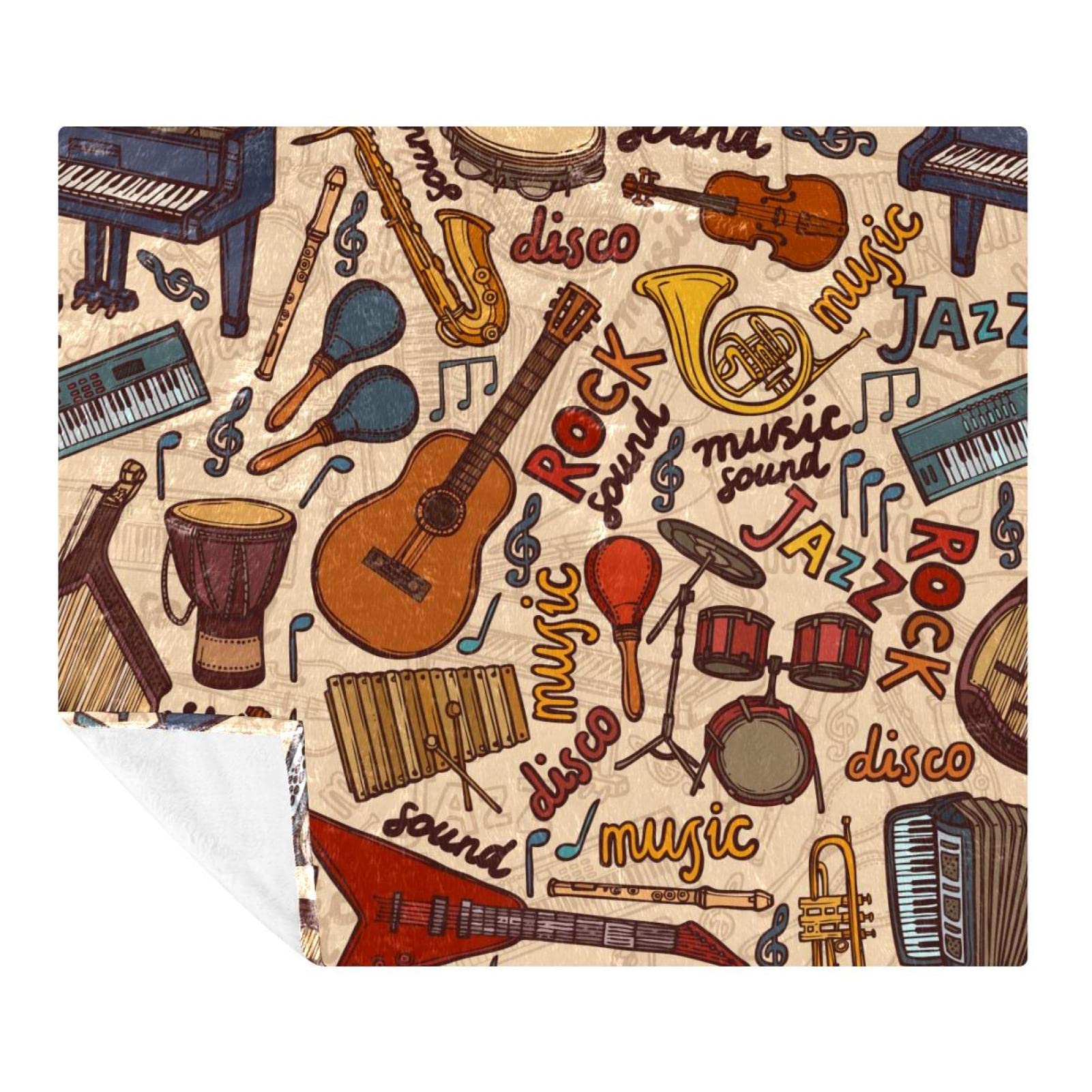 Couverture douce en microfibre Rock Jezz 150x130 cm pour lit et canapé