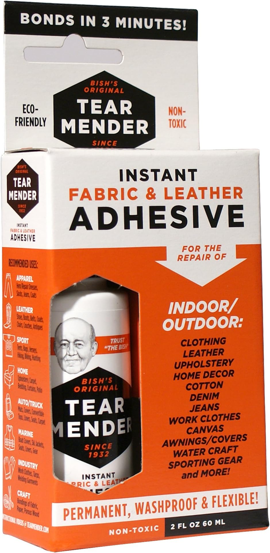Tear Mender2 oz Instand Fabric and Leather Adhesive