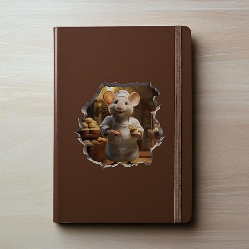 Miniatura 3 de Calcomanía de pared 3D con agujero de ratón Baker Mouse Hole