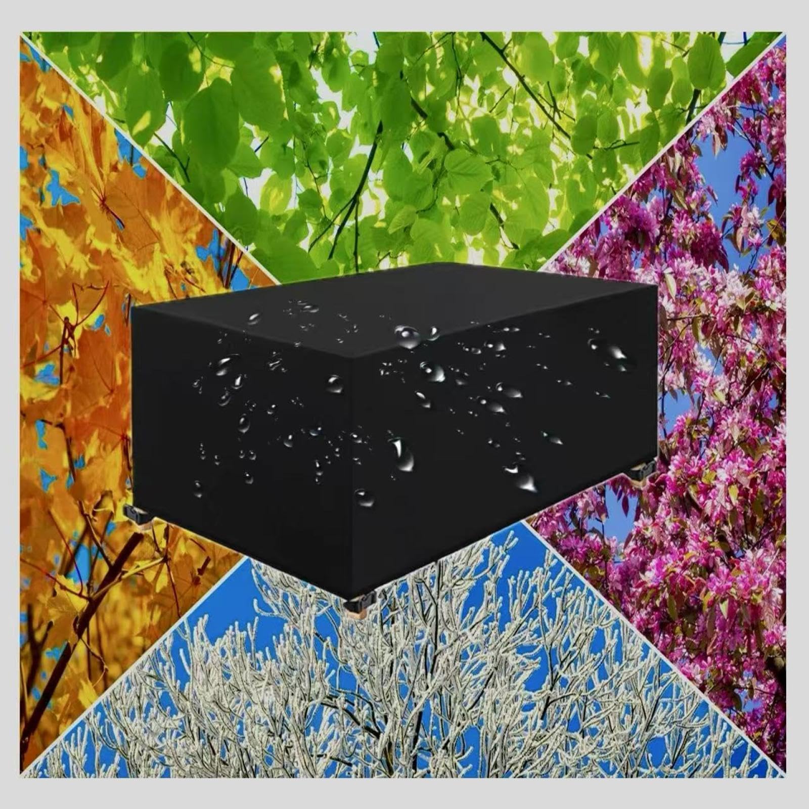 Housse Salon De Jardin Exterieur, 200x90x90cm 420D Oxford