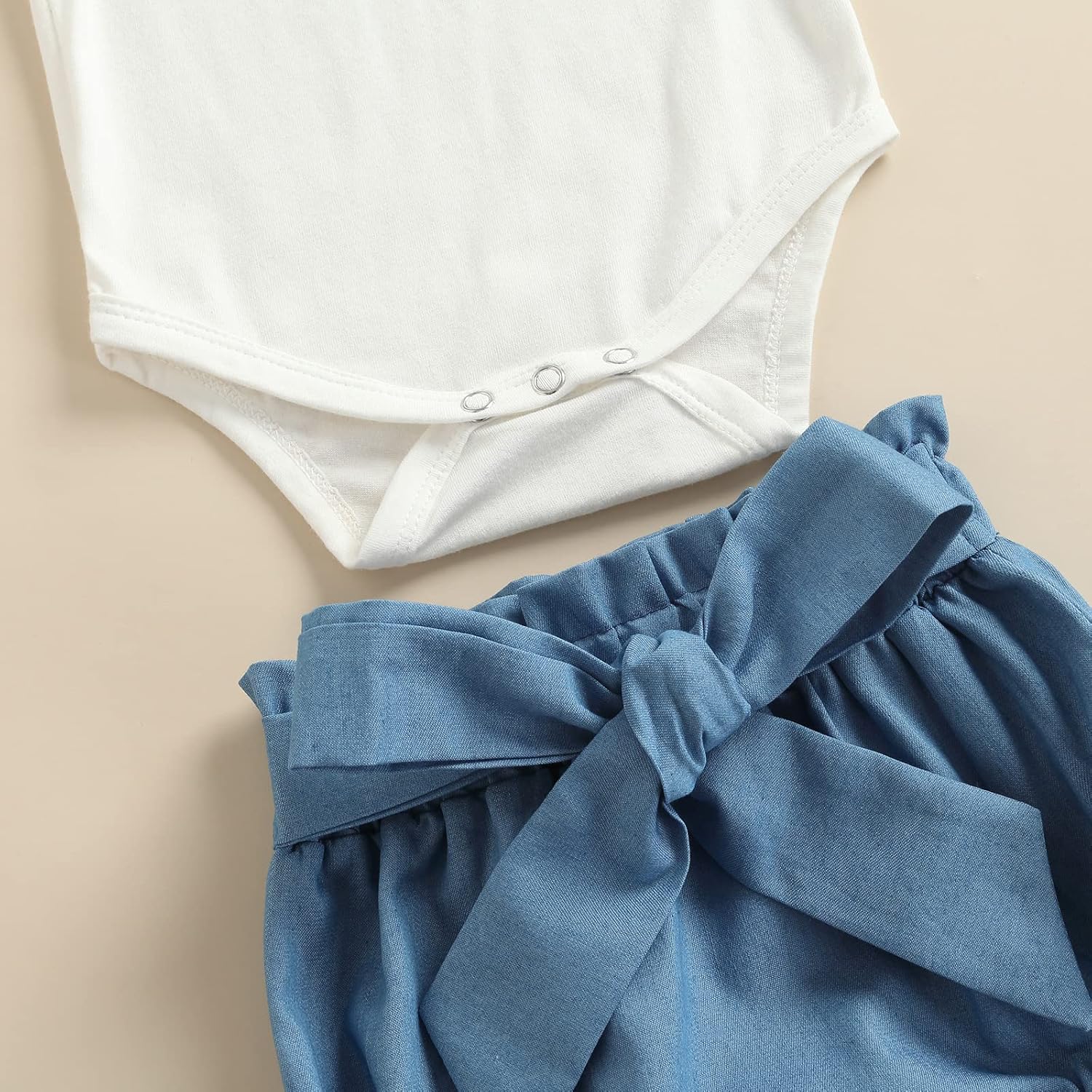 Newborn Baby Girl Clothes Short Sleeve Babe Print Romper Shirt Top Solid Color Shorts Headband 3Pcs Summer Outfit