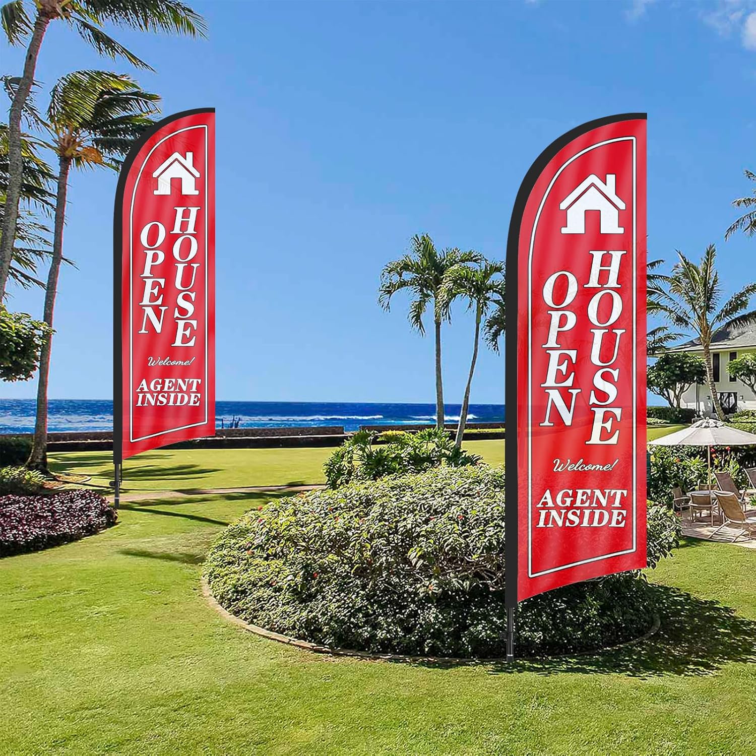 Open House Flags for Real Estate Agents With Pole Kit and Ground Stake 8Ft, Signs for Outside, Banner (Black/White/Red) - Image 7