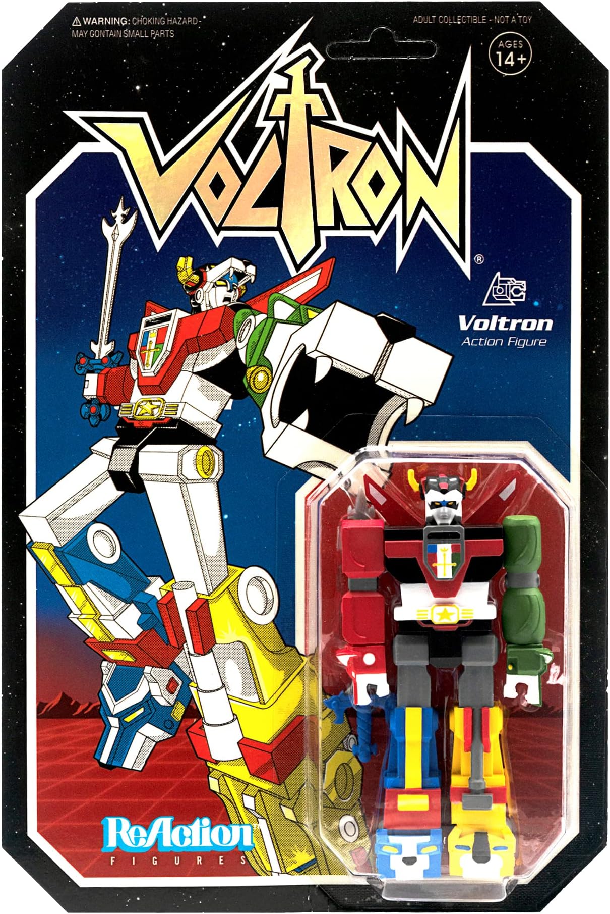 Super7 Voltron Defender of The Universe - 3.75" Voltron Action Figure with Accessory Vintage Collectibles and Retro Toys