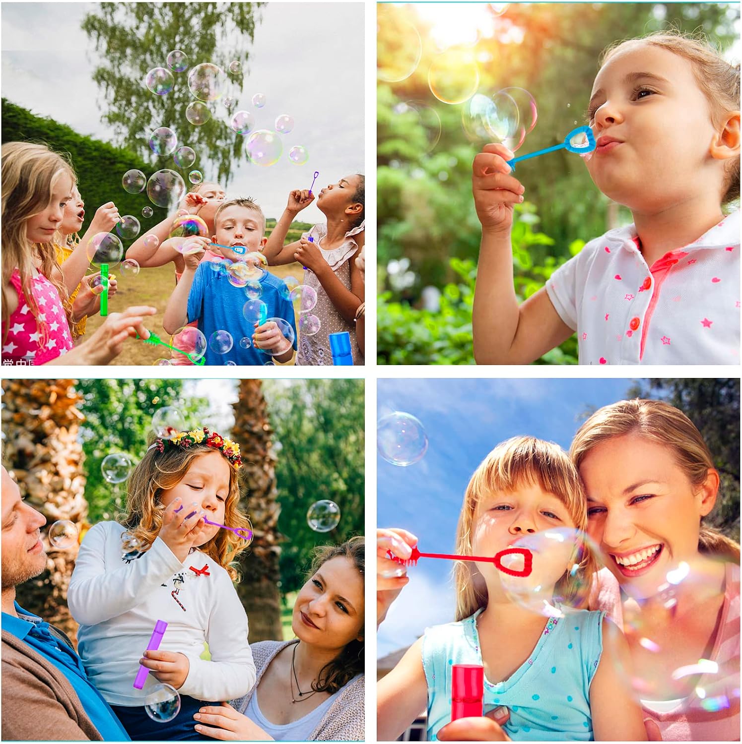 LerBao 200Pcs 20 Colors Mini Bubble Wands,Bulk Bubbles Party Favors for Kids,Summer Outdoor Indoor,Themed Birthday,Christmas Wedding Bath Time Toys