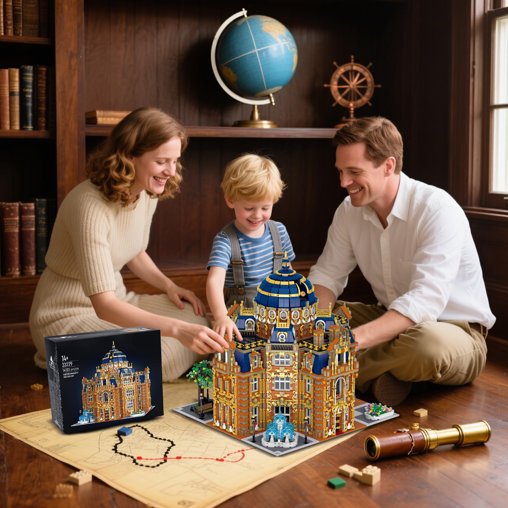 Astronomy Museum Building Set, 14000+ PCS Royal Construction Kit Museum, MOC Architecture in European Style, Compatible with Iego Architecture