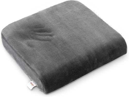 Cheer Collection Extra Large Seat Cushion | Memory Foam Comfort Pad for Prolonged Sitting with Removable Washable Cover