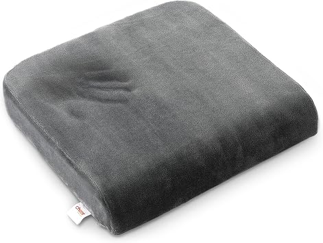 Cheer Collection Extra Large Seat Cushion | Memory Foam Comfort Pad for Prolonged Sitting with Removable Washable Cover