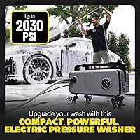 Vista 5 de Chemical Guys Electric Pressure Washer PM2000 PRO – 2030 PSI, 1.77 GPM, 25’ Flex Hose, Compact Design, 360° Casters, Standard Connections, Cable