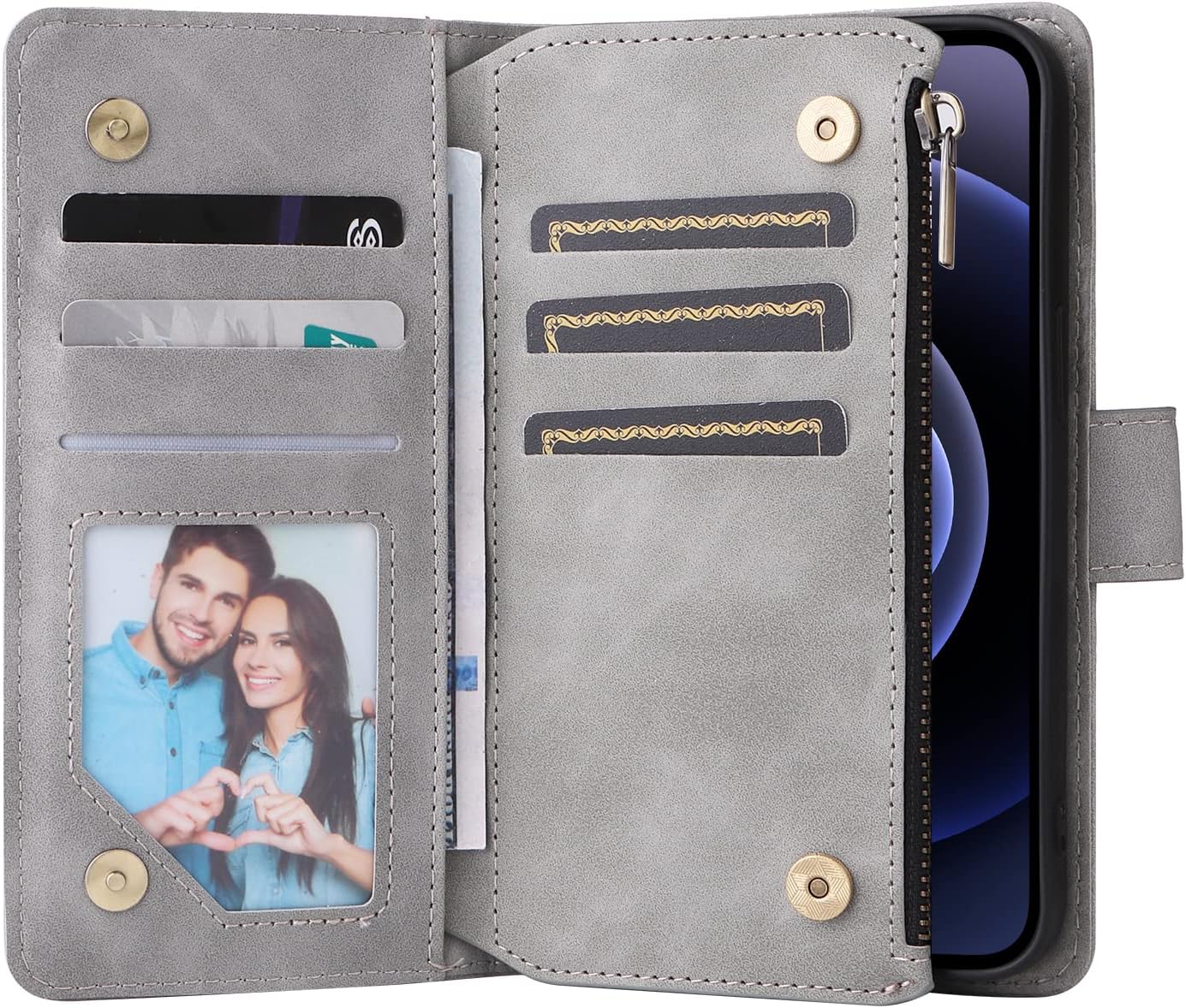 UEEBAI Wallet Case for iPhone 12/iPhone 12 Pro 6.1 inch - Image 3