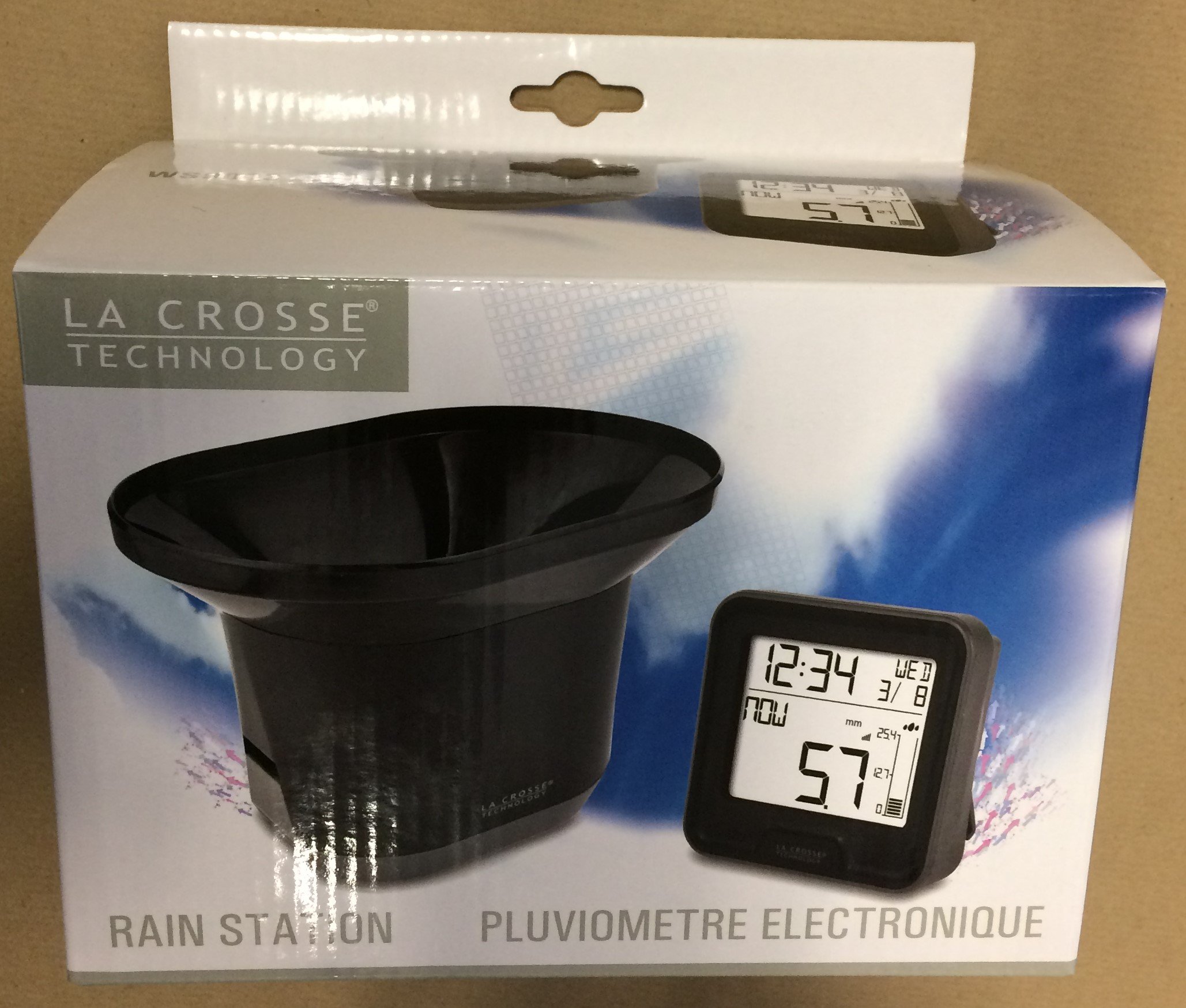 La Crosse Technology WS9003-BLA Ws9003 elektroniczny deszczomierz, czarny, 8,52 x 9,02 x 3,02 cm