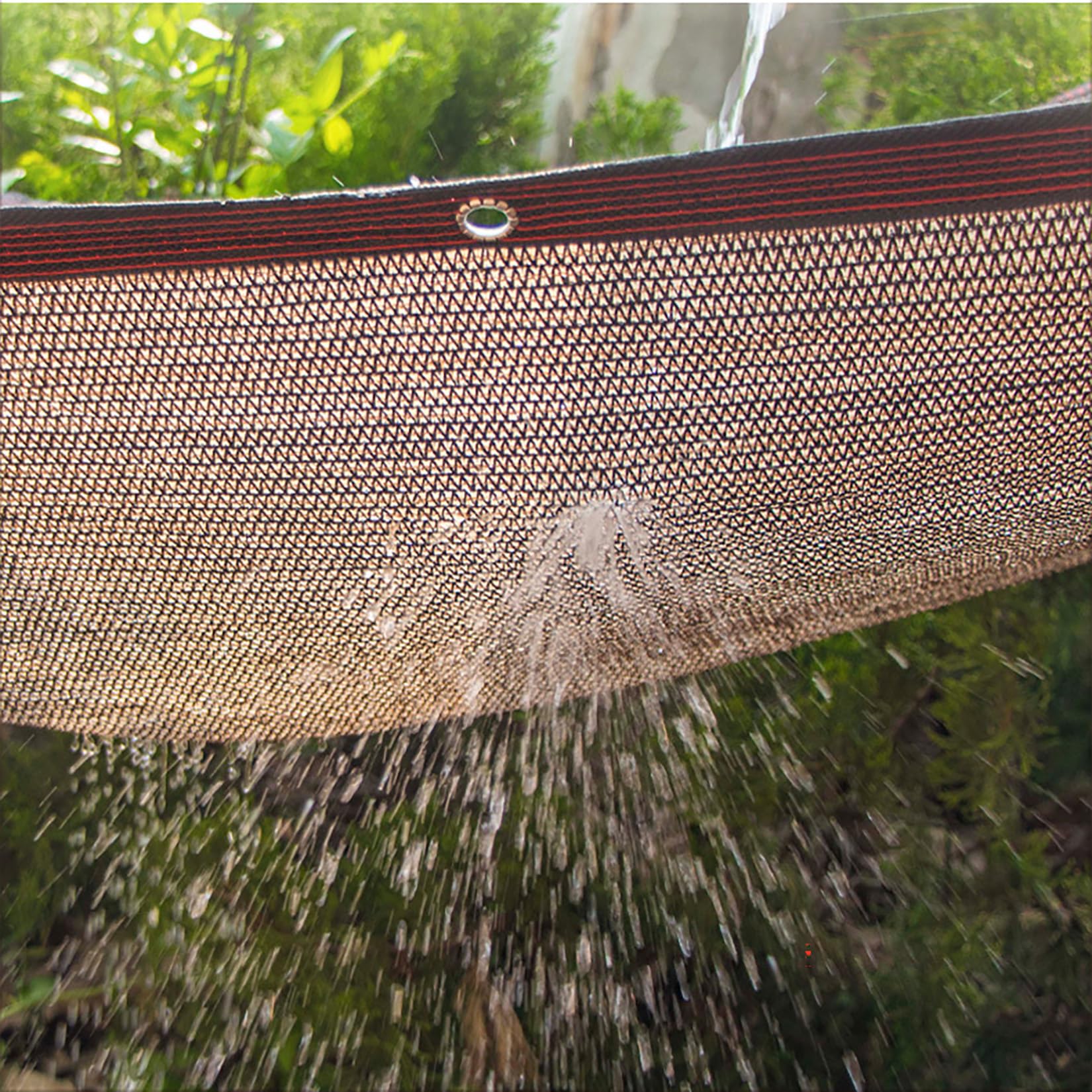 Rete Ombreggiante con occhielli 4x6m 90% Telo ombreggiante Frangivista | Recinzione Giardino,Tessuto HDPE,Marrone caffè Tessuto Ombra Privacy Antistrappo Antivento per Esterno, Serra,Balcone