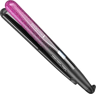 Remington S6500 Ultimate Smooth Hair Straightener, Flat Iron, 1-inch, Black/Purple