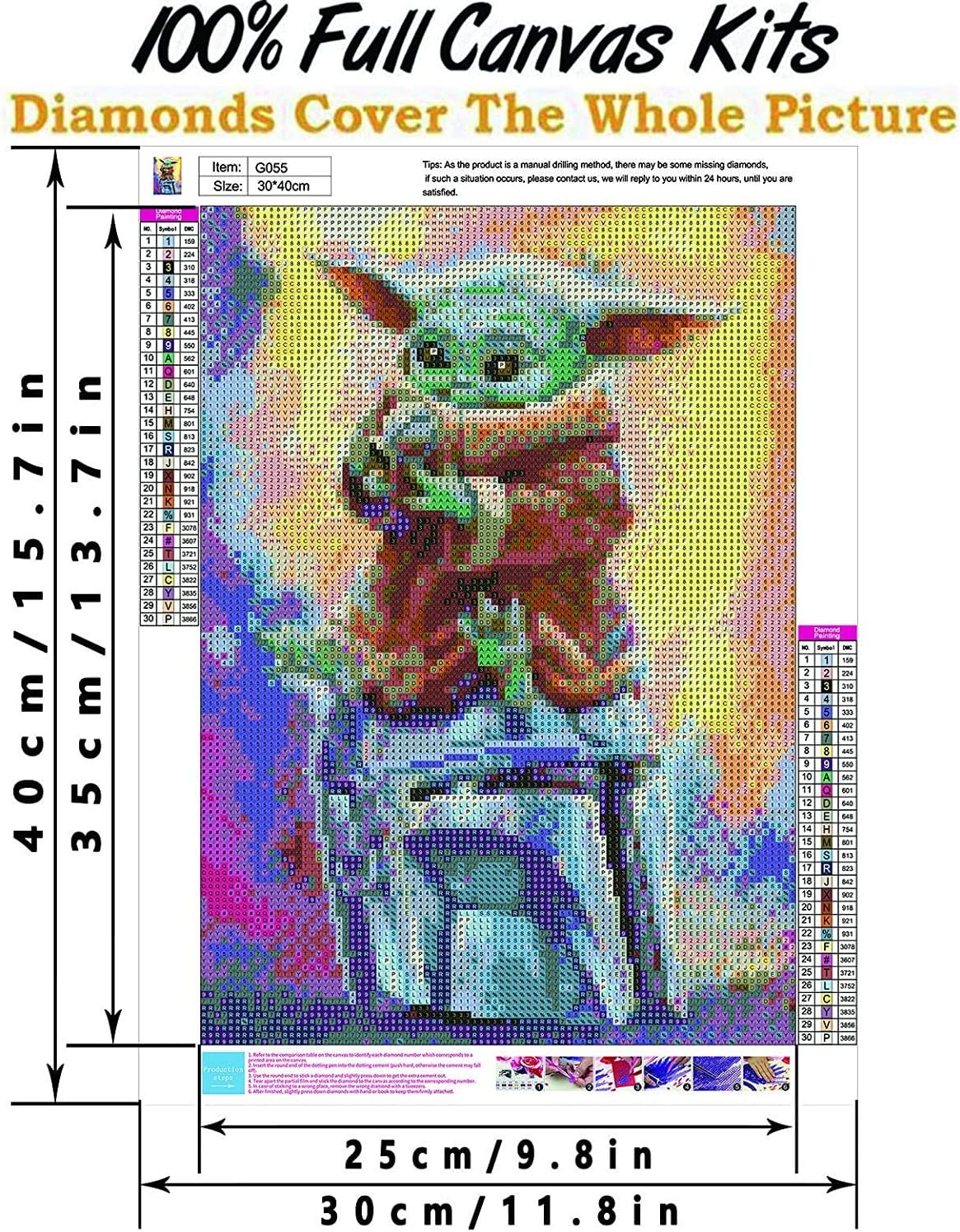 YIROCK 5D Full Drill Diamond Painting Kit, DIY Alien Diamond Rhinestone Painting Kits for Adults and Beginner Diamond Arts Craft Decor(15.7x13.7)