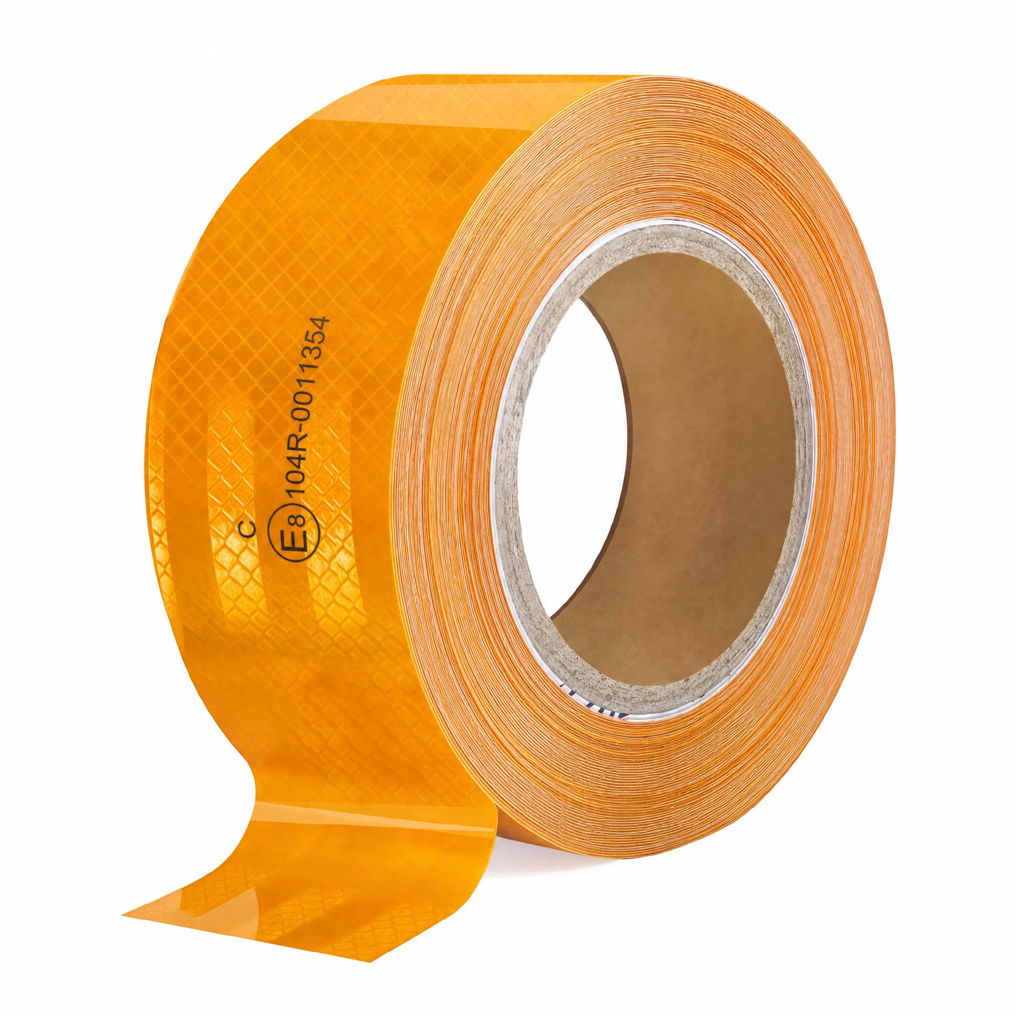Cinta reflectante autoadhesiva – E Mark ECE R104 Clase C – Ámbar – 50 m x 5 cm – Cinta reflectante – Conspicuous Warning Tape para camiones, remolques, remolques y vehículos comerciales