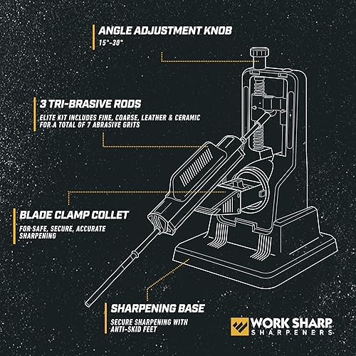 Miniatura 4 de Work Sharp Precision Adjust Elite - Sistema de afilado de cuchillos ajustable con 7 abrasivos