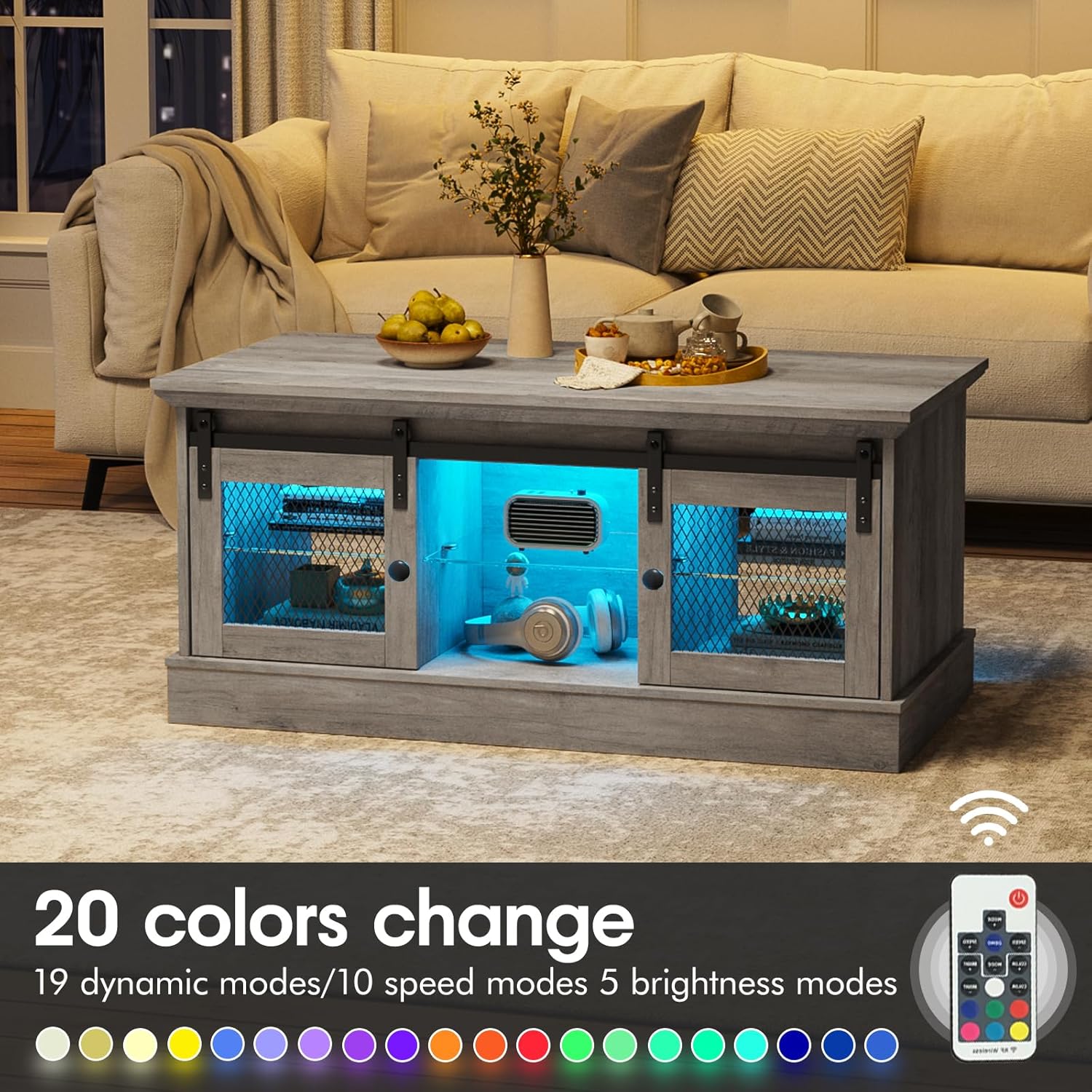 LED light remote control and color options