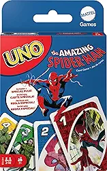 UNO Jogo de Cartas Marvel Spider-Man para Crianças, Adultos & Família com Baralho e Regra Especial Inspirados nos Quadrinhos da Marvel