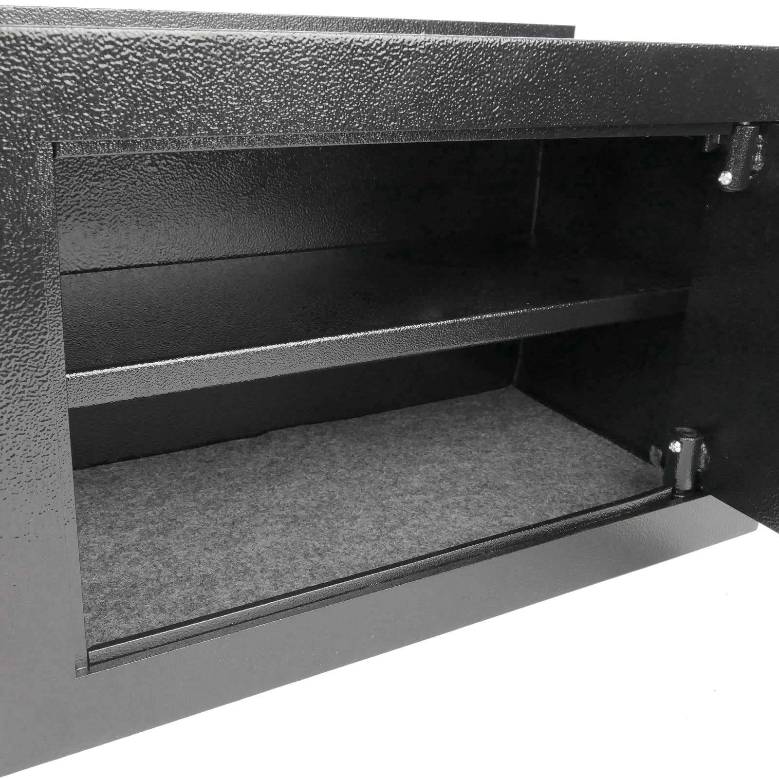 PrimeMatik BY073-VCES Unterputz-Sicherheitssafe aus Stahl mit Schlüsseln 40 x 20 x 25 cm schwarz (BY073)