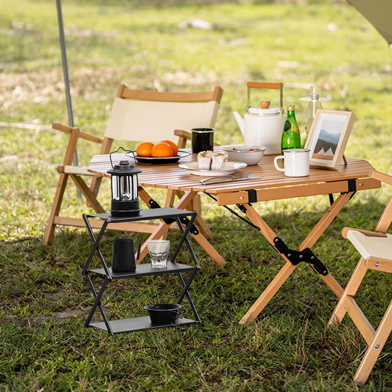 Étagères pliables, étagère pliante Support de rangement de camping