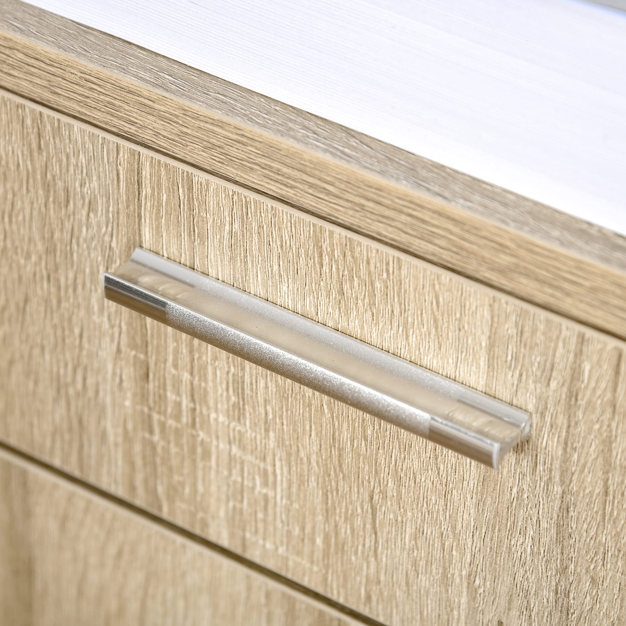 Vinsetto Support d'Imprimante Bureau Roulant 80l x 40P x 72H cm Chêne Clair | Caisson d'Organisation de Bureau Roulant En Bois
