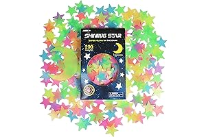 3D Glow in The Dark Moon and Stars for Ceiling