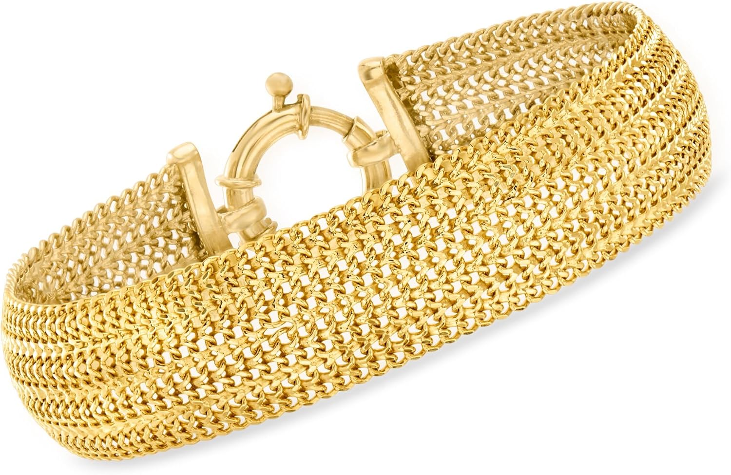 Ross-Simons 18kt Gold Over Sterling Mesh Bracelet