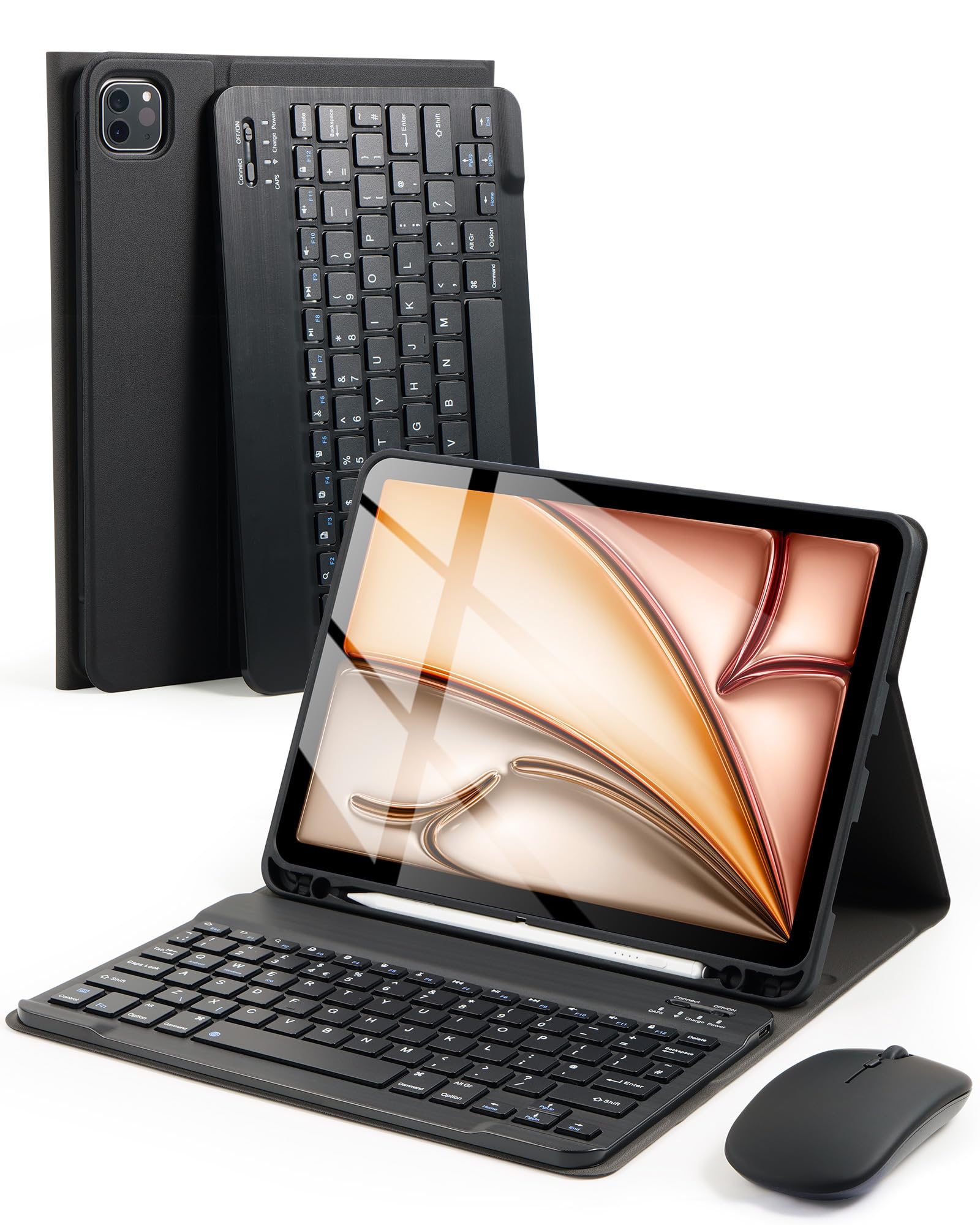 Funda con teclado iPad Air 11 M4 para escribir textos largos cómodamente 8