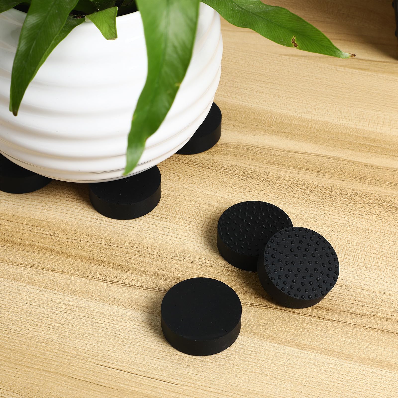iplusmile 20 Piezas de Patas para Macetas de Goma Redondas, Soporte Elevador para Macetas Buena Capacidad de Carga, Ideales para Jardín E Interior