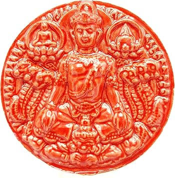 التمائم التايلاندية الأصلية الأصيلة Phra Jatukam Ramathep Ariyasap Phrataht Thongkum طبعة Wat Mahathart BE 2550 أمنيات منحة نجاح الثروة.