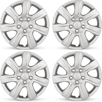 16 inch Hubcap for 2010 2011 Toyota Camry Wheel Cover 16 in Hub Cap Silver - Set of 4 Pcs