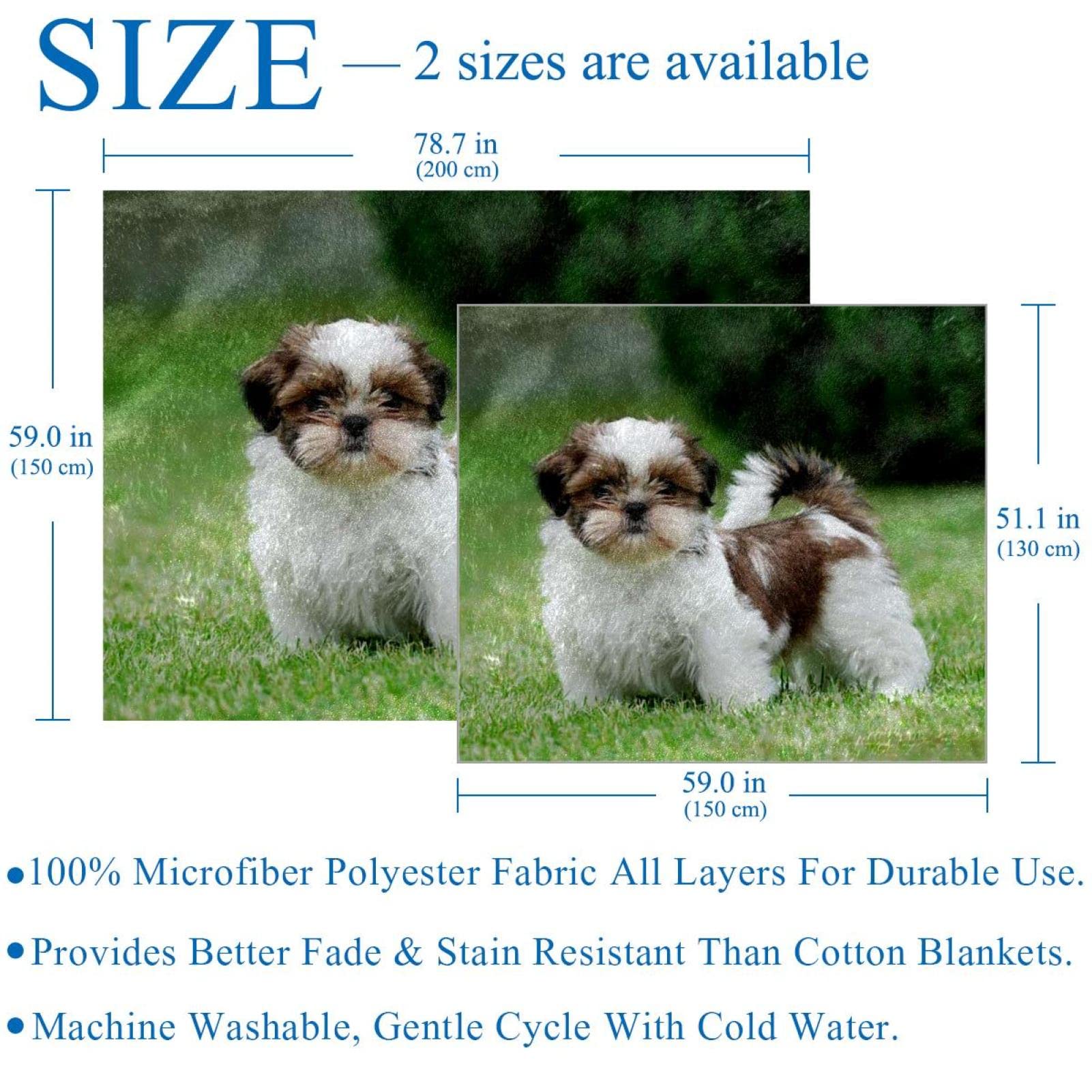 Couverture polaire super douce pour chien Shih Tzu Chiot