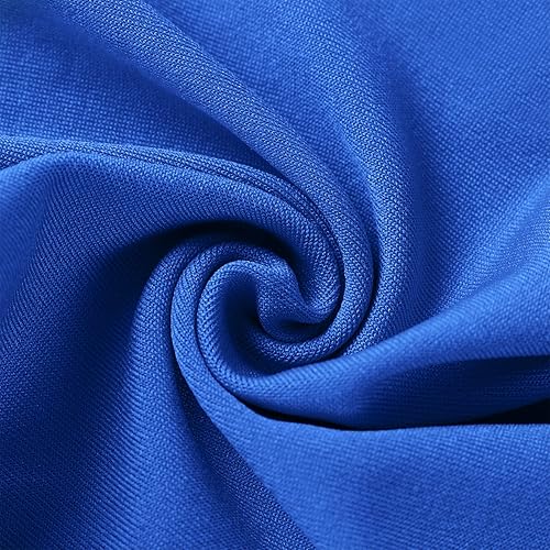 Miniatura 7 de Paquete de 50 bandas de elastano para sillas de color azul rey con hebillas elásticas deslizantes para bodas, fiestas, recepciones, baby shower,