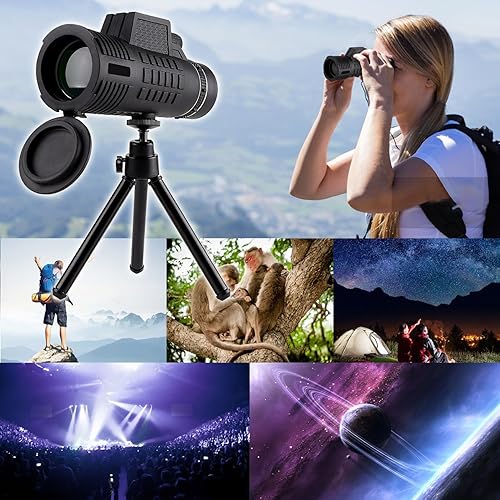 Telescopio monocular de 12 x 50 para teléfono inteligente - Telescopio monocular Cámara de teléfono móvil Cámara de teléfono móvil Visión nocturna