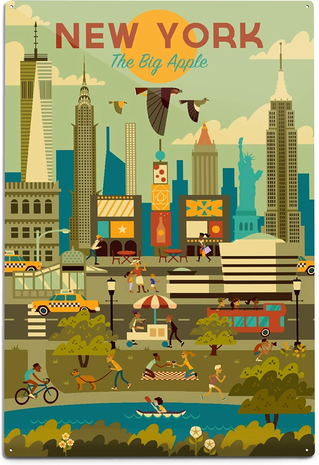 Lantern Press New York City, Geometric City Series (12x18