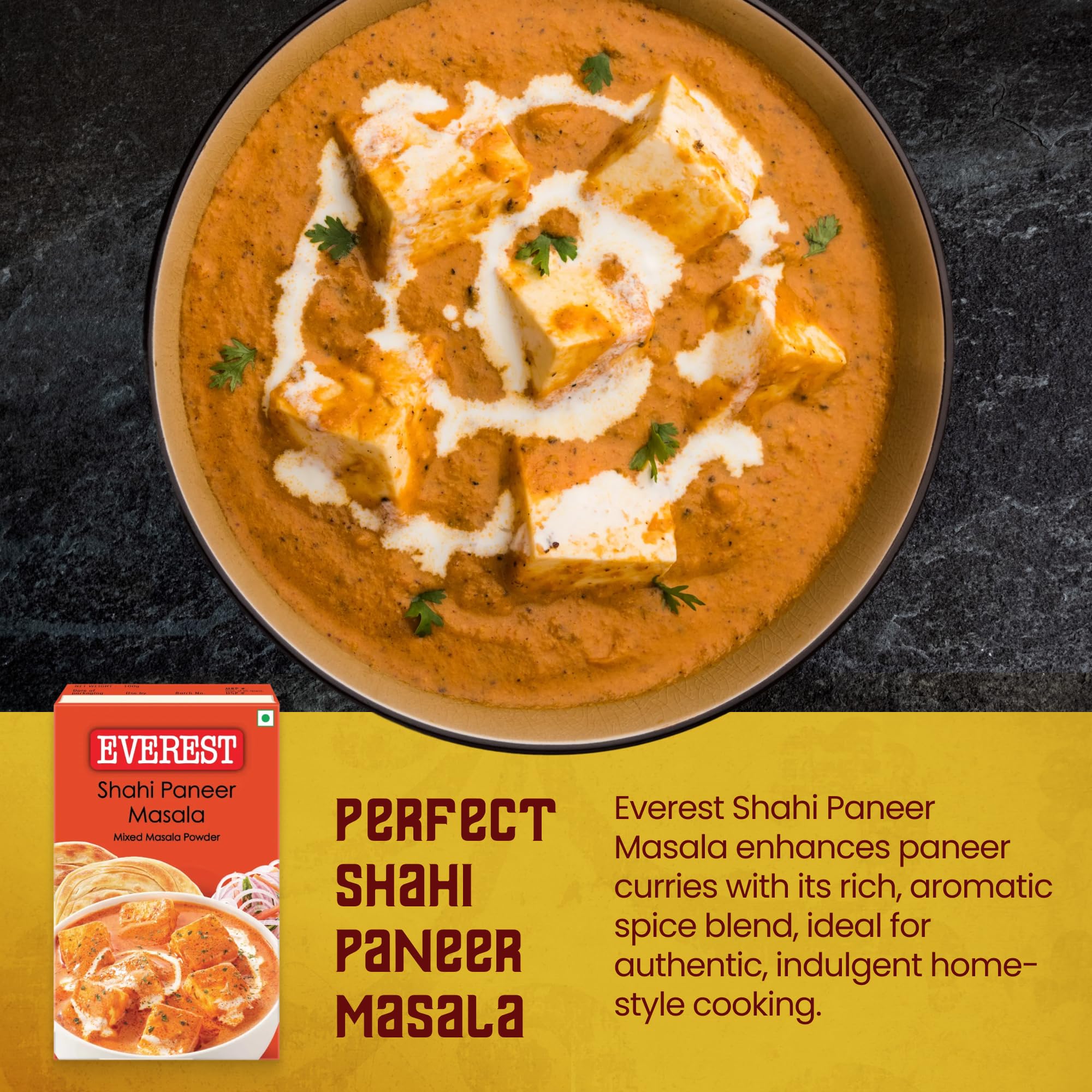 Everest Shahi Paneer Masala 100g | Royal Indian Spice Blend for Paneer Curries & Mughlai Cuisine | India’s No.1 Spice Brand